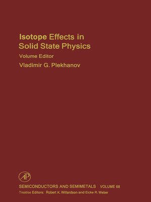 cover image of Isotope Effects in Solid State Physics